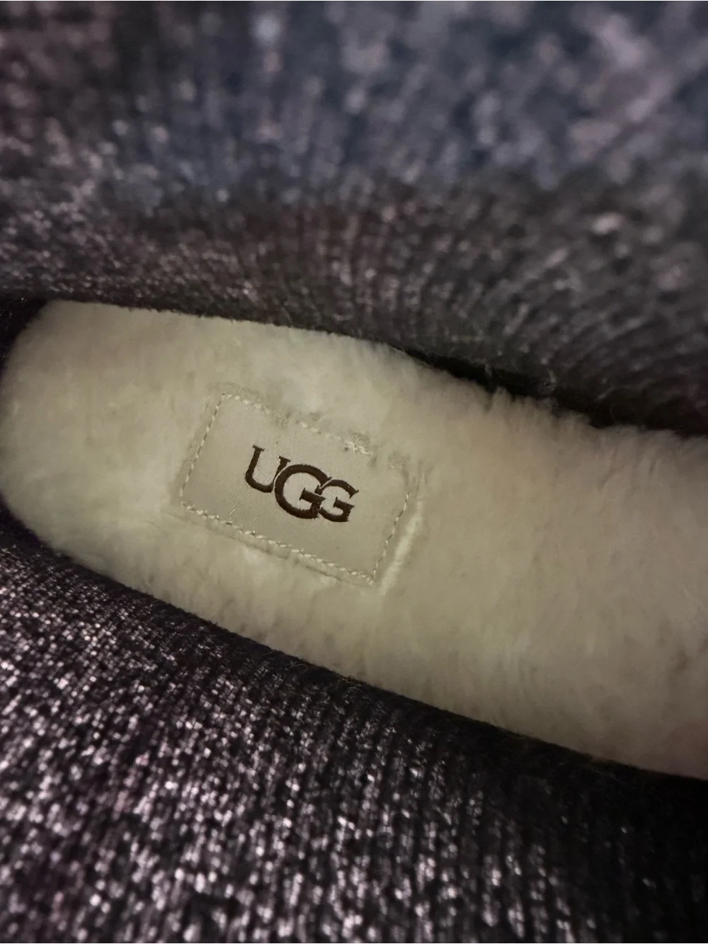 UGG Mauve Sparkle Glitter Ankle Rain Boots